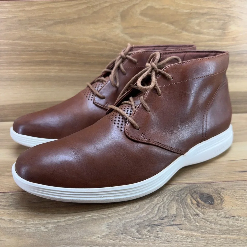 Cole Haan Grand Tour Chukka Boots Mens 9 M Brown Leather Business Casual Modern